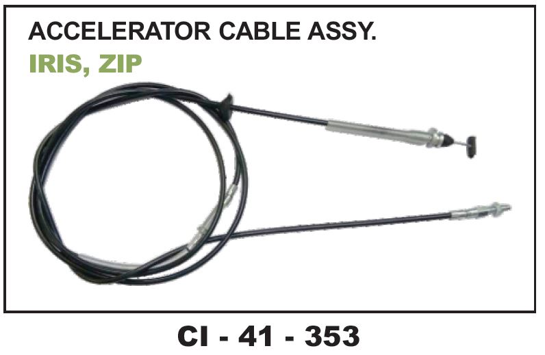 ACCELATOR CABLE ASSY IRIS, ZIP