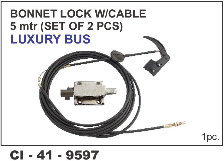 BONNET LOCK W/CABLE MTR LUXURY BUS