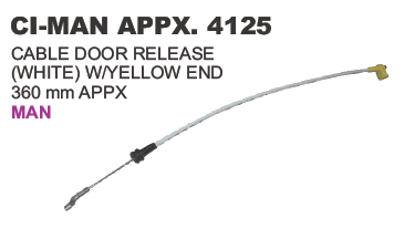 CABLE DOOR RELEASE WITH YELLOW END