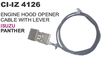 ENGINE HOOD OPENER CABLE WITH LEVER ISUZU PANTHER